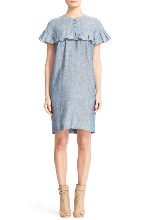 burberry angela ruffle chambray dress|burberry her fragrance.